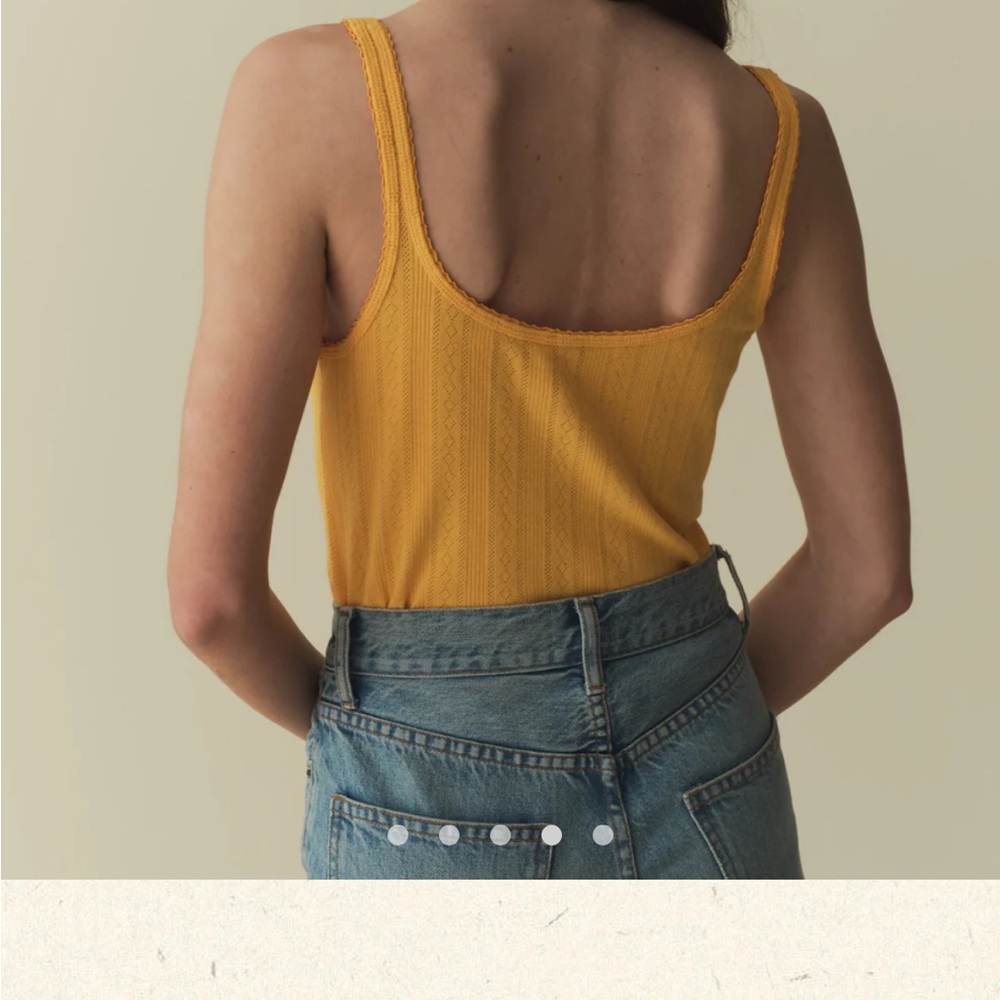 DOEN Shae Tank yellow S new w tags